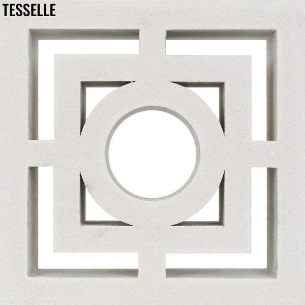 Concentric Lily White 11.4" Cement Breeze Block