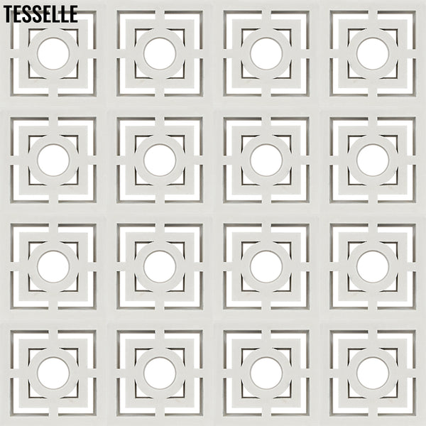 Concentric Lily White 11.4" Cement Breeze Block 1