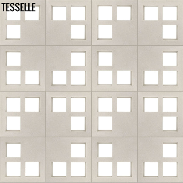 Concourse Lily White 7.5" Cement Breeze Block Layout