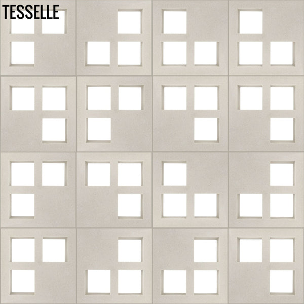 Concourse Lily White 7.5" Cement Breeze Block Layout Random