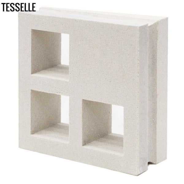 Concourse Lily White 7.5" Cement Breeze Block Angle