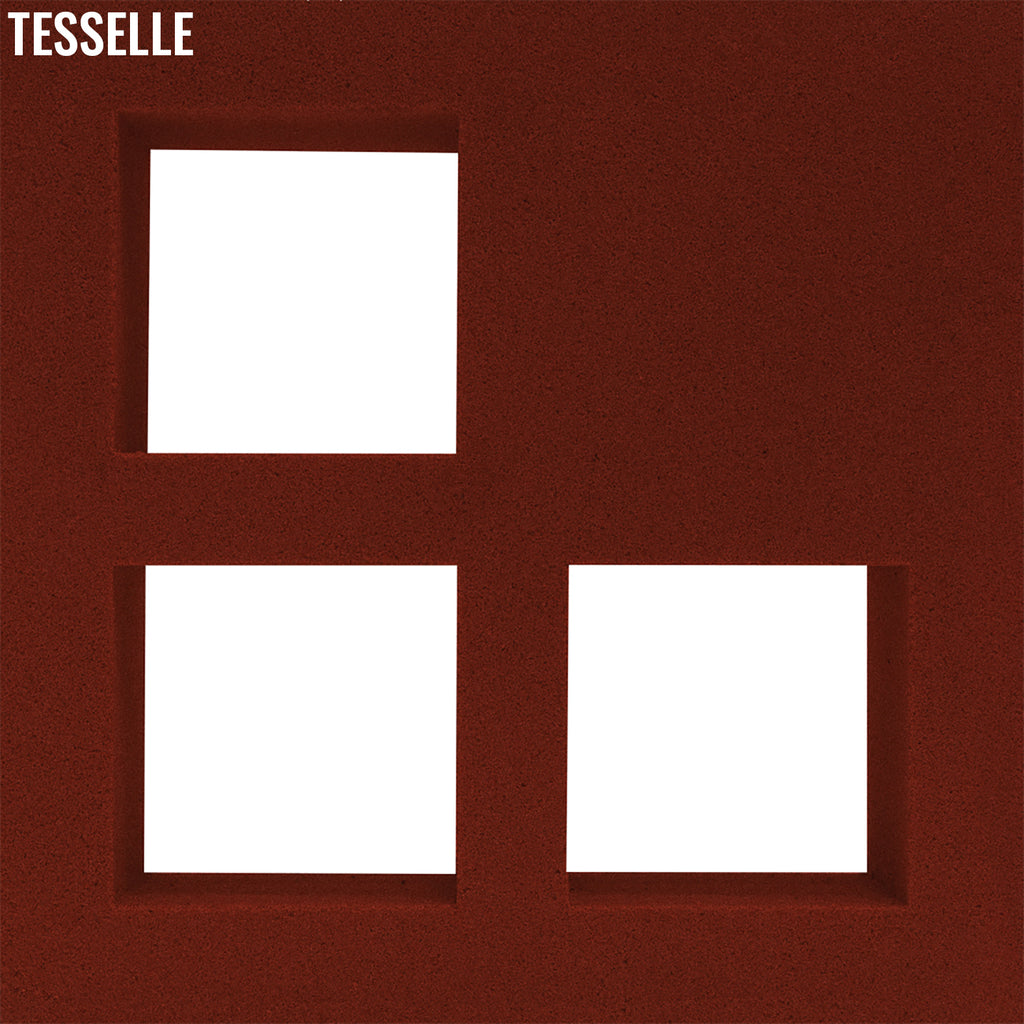 Concourse Scarlet Red  7.5" Cement Breeze Block