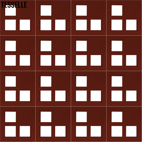 Concourse Scarlet Red  7.5" Cement Breeze Block 2
