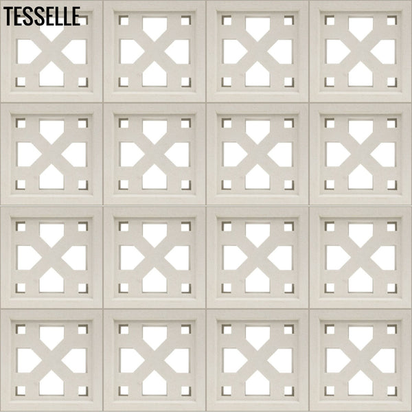 Crossing Lily White 7.5" Cement Breeze Block layout