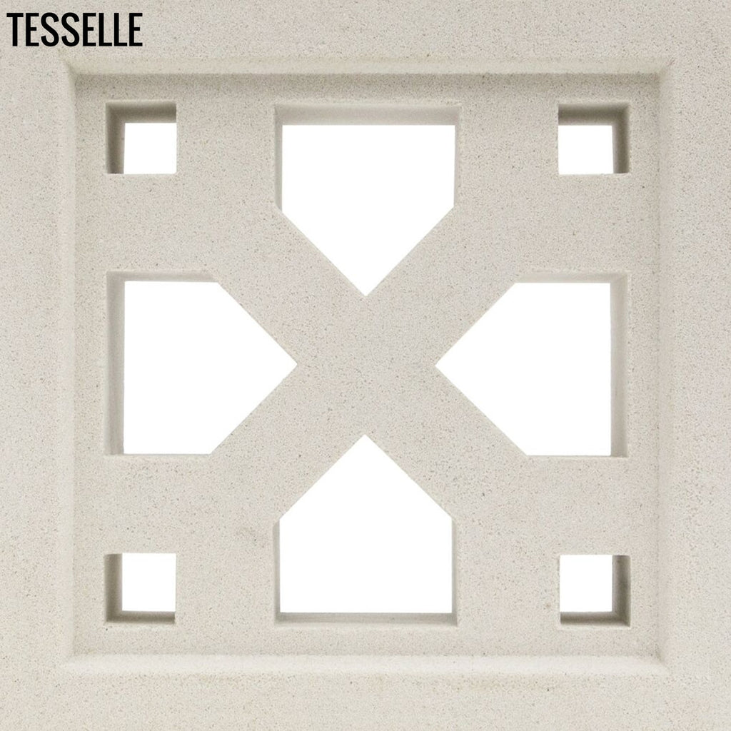 Crossing Lily White 7.5" Cement Breeze Block