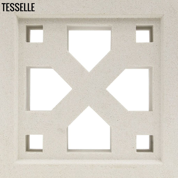 Crossing Lily White 7.5" Cement Breeze Block