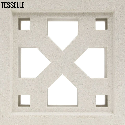 Crossing Lily White 7.5" Cement Breeze Block