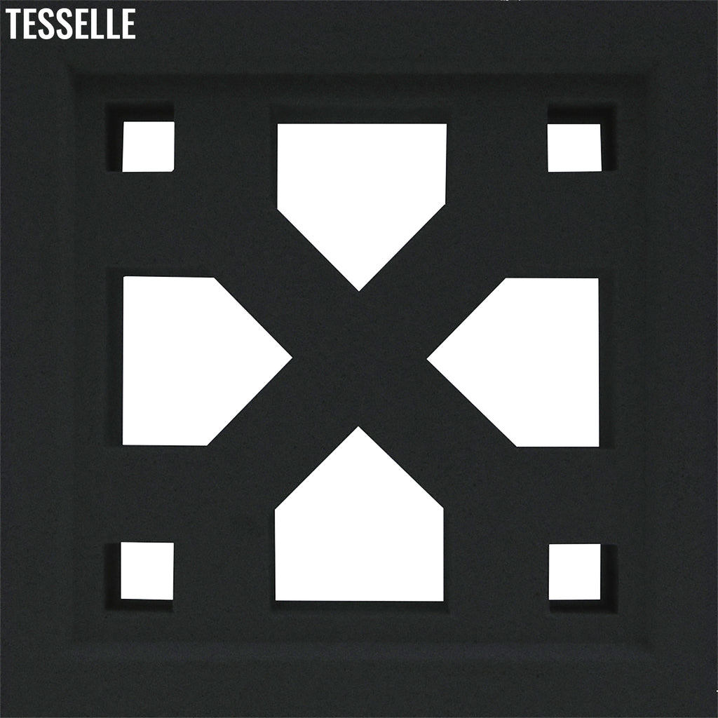 Crossing Coal Black 7.5" Cement Breeze Block