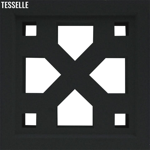 Crossing Coal Black 7.5" Cement Breeze Block