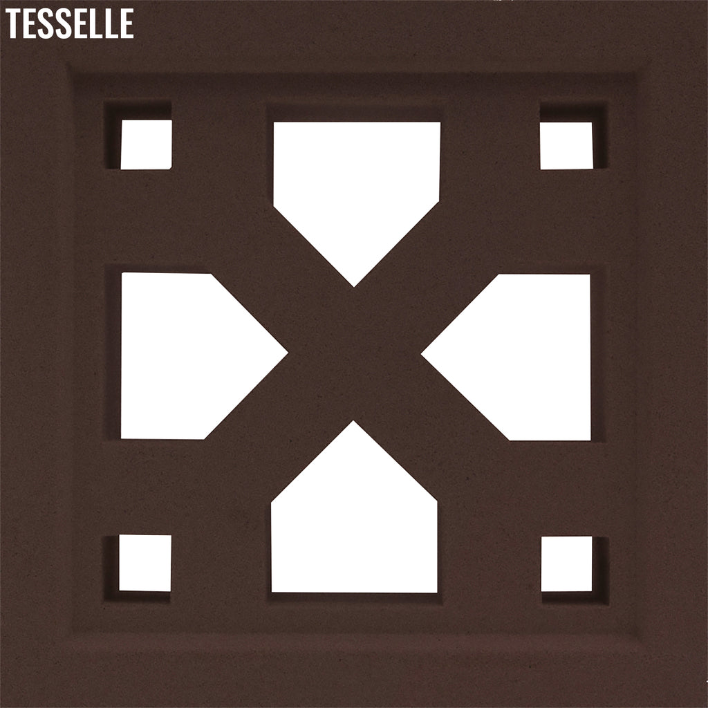 Crossing Espresso Brown 7.5" Cement Breeze Block
