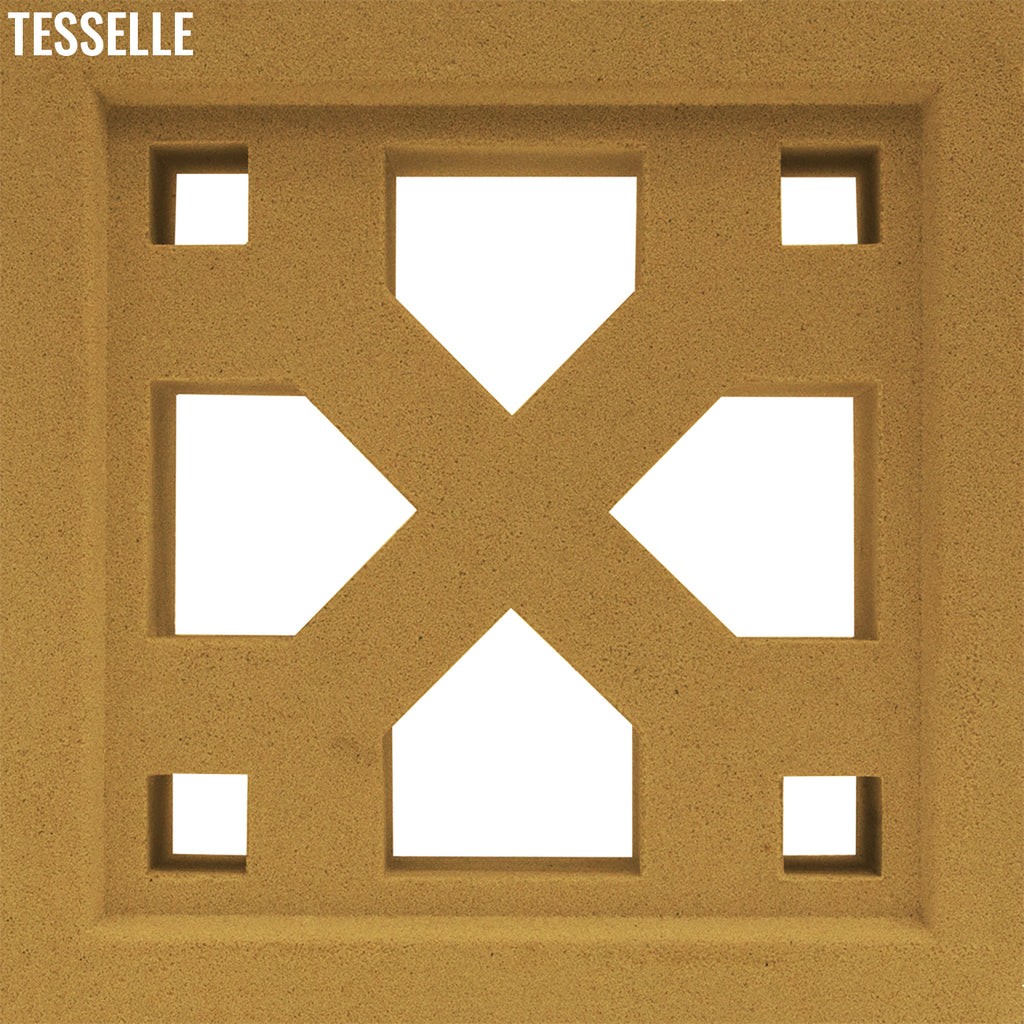Crossing Saffron Yellow 7.5" Cement Breeze Block