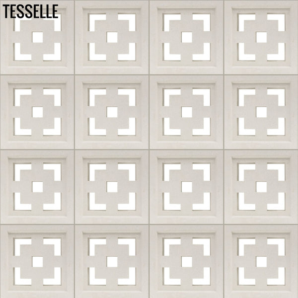 Crossroads Lily White 7.5" Cement Breeze Block Layout