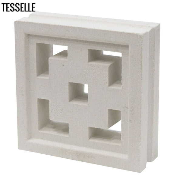Crossroads Lily White 7.5" Cement Breeze Block Angle
