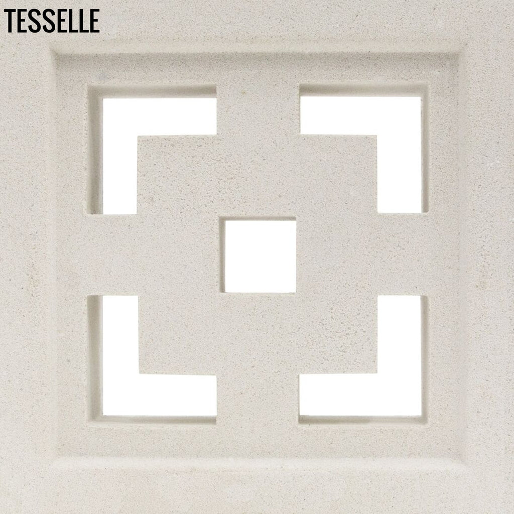 Crossroads Lily White 7.5" Cement Breeze Block