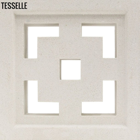 Crossroads Lily White 7.5" Cement Breeze Block