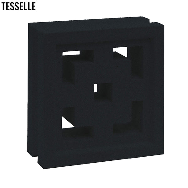 Crossroads Coal Black 7.5" Cement Breeze Block 1