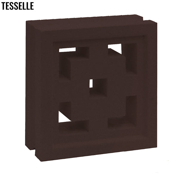Crossroads Espresso Brown 7.5" Cement Breeze Block 1