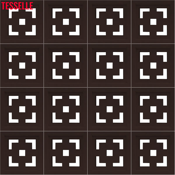 Crossroads Espresso Brown 7.5" Cement Breeze Block 2