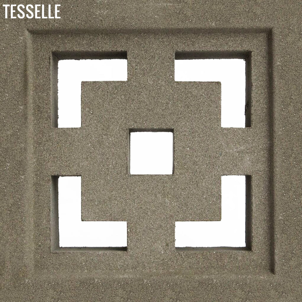 Crossroads Natural Cement 7.5" Breeze Block | Grey