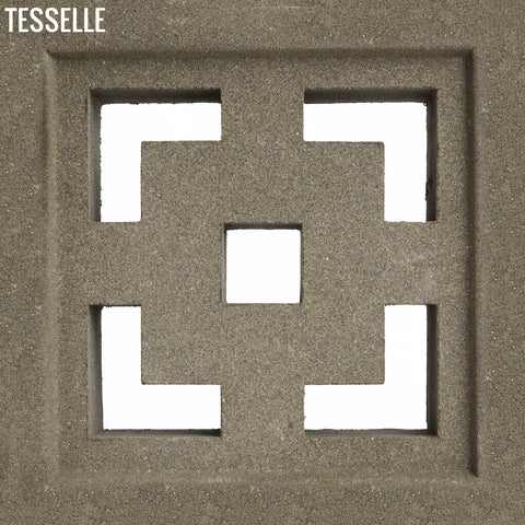 Crossroads Natural Cement 7.5" Breeze Block | Grey