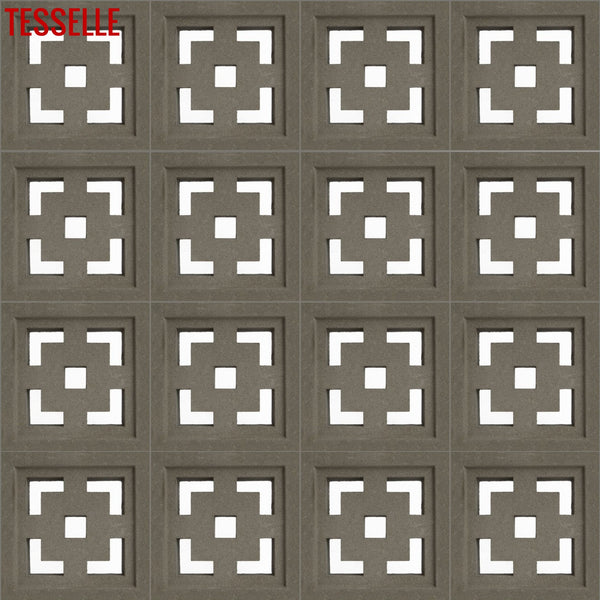 Crossroads Grey 7.5" Cement Breeze Block