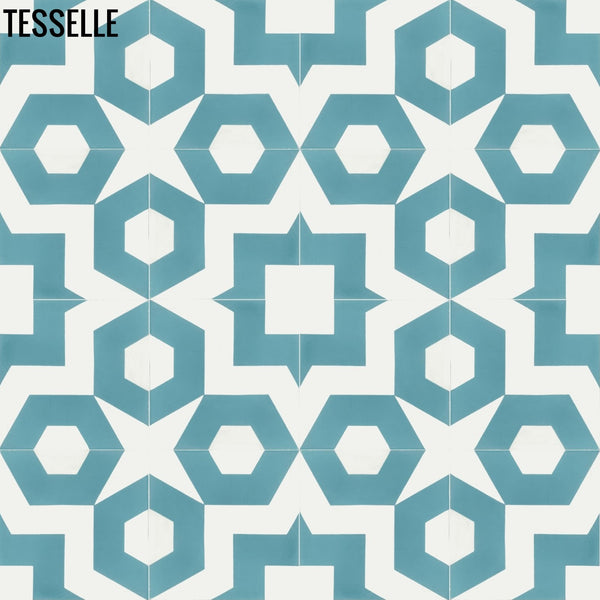 Dekko Aquamarine 8" Square Cement Tile