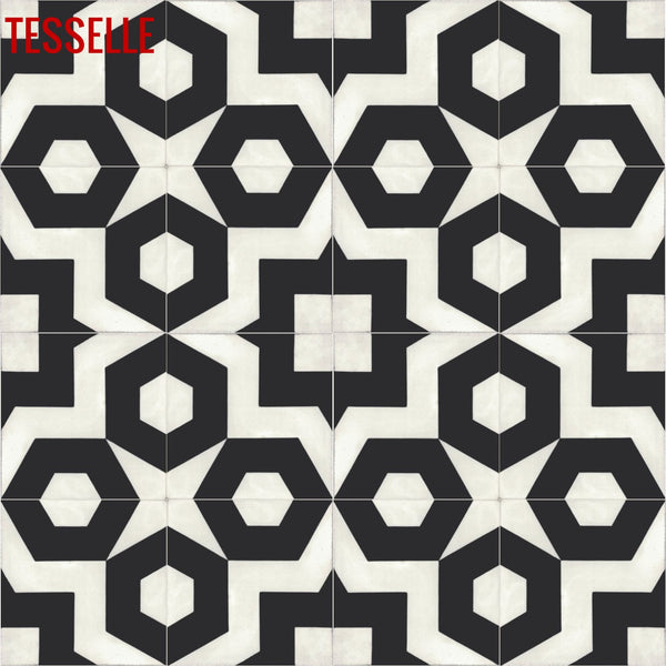 Dekko Carrera cement tiles - 4x4 repeat