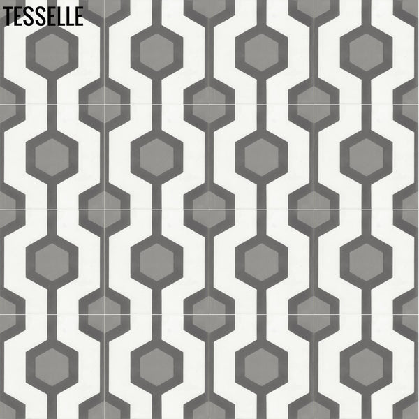 Delano Misona 8" Square Cement Tile vertical