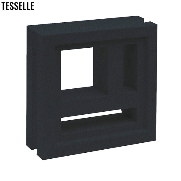 Divisia Coal Black 7.5" Cement Breeze Block 1