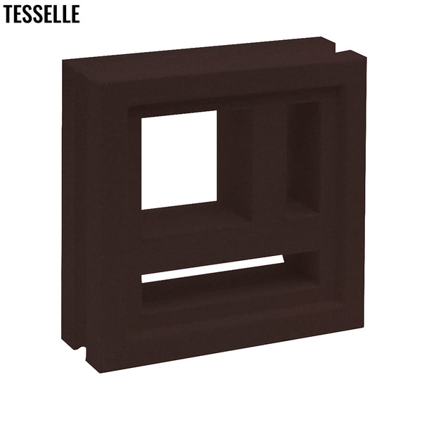 Divisia Espresso Brown 7.5" Cement Breeze Block 1