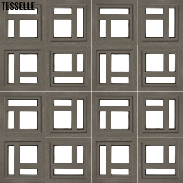 Divisia Natural Cement 7.5" Breeze Block | Grey