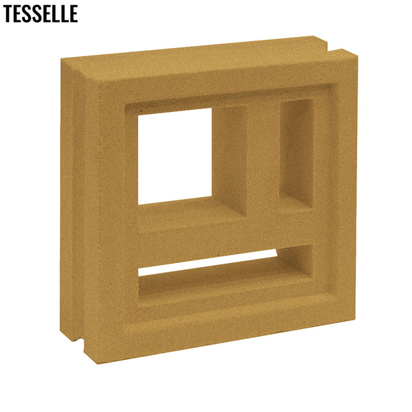 Divisia Saffron Yellow 7.5" Cement Breeze Block 1
