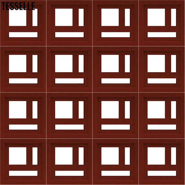 Divisia Scarlet Red 7.5" Cement Breeze Block 2