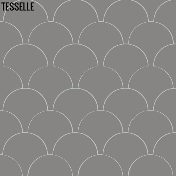Echelle Mystic 8"x8" Fish Scale Shaped Cement Tile