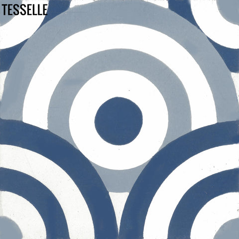 Eclipse Cobalt 8" Square Cement Tile