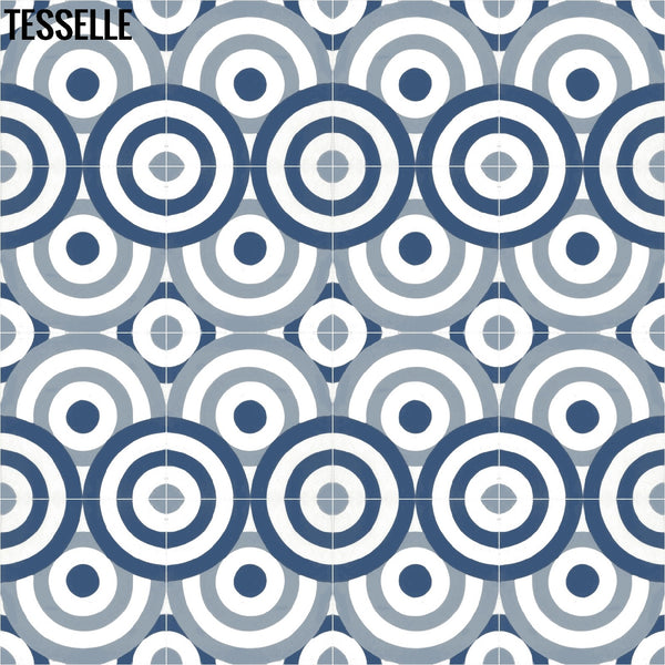 Eclipse Cobalt 8" Square Cement Tile 6