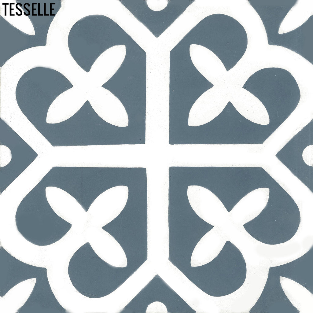 Filigree Ocean 8" Square Cement Tile