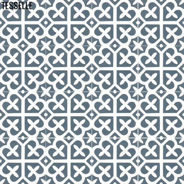 Filigree Ocean 8" Square Cement Tile 1