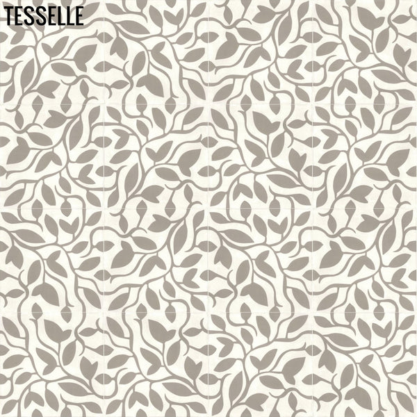 Fine Vine 8"x8" Square Cement Tile - Marquis Layout