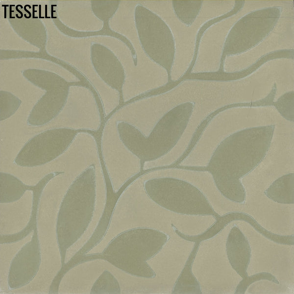 Fine Vine Verde 8" Square Cement Tile