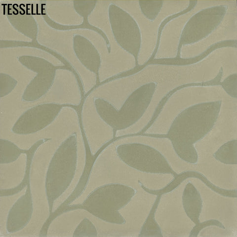 Fine Vine Verde 8" Square Cement Tile