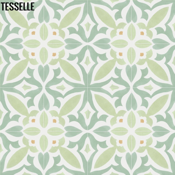Fiore Laurel 8" Square Cement Tile 1