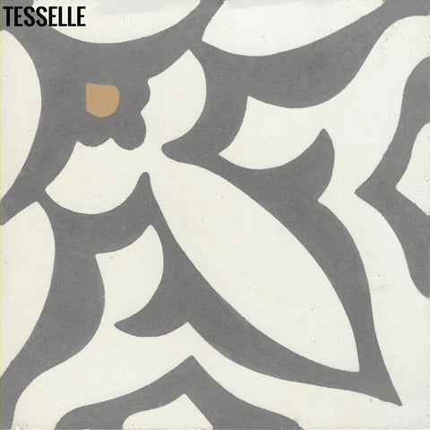 Fiore Grigio 8" Square Cement Tile