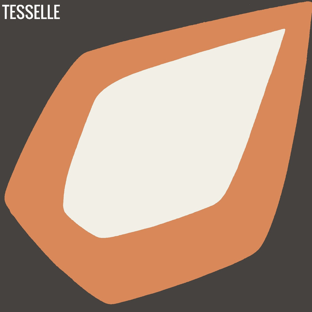 Tapa Flame Petal 8" Square Cement Tile by Shag