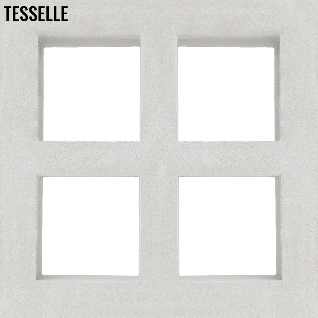 Foursquare Lily White 7.5" Cement Breeze Block