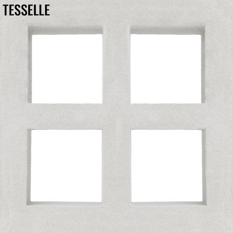 Foursquare Lily White 7.5" Cement Breeze Block