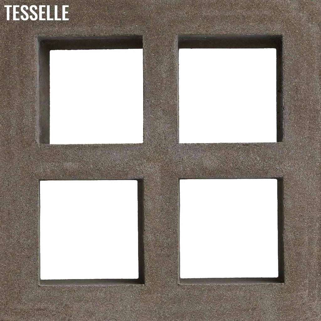 Foursquare Natural Cement 7.5" Breeze Block | Grey