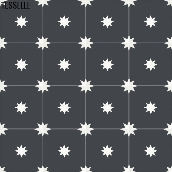 Galaxy Onyx 8" Square Cement Tile 1