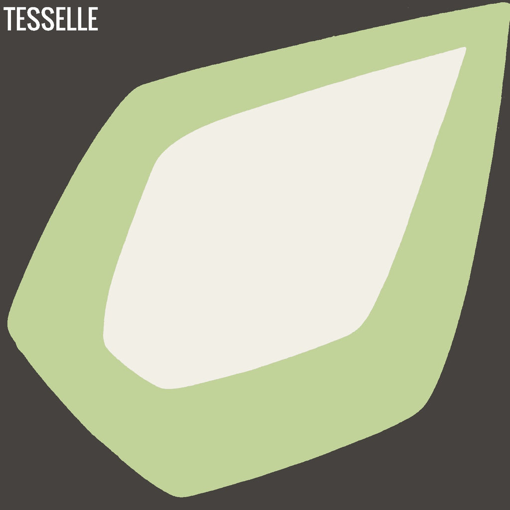 Tapa Green Petal 8" Square Cement Tile by Shag