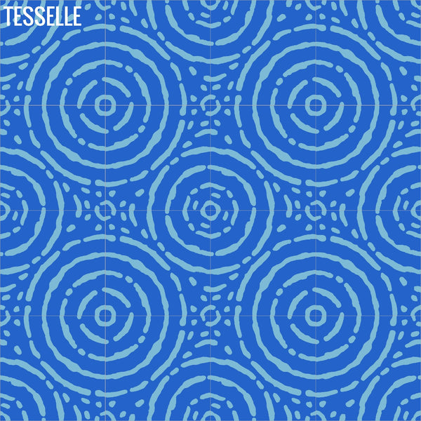 Grotta Azzurra 8" Square Cement Tile 1